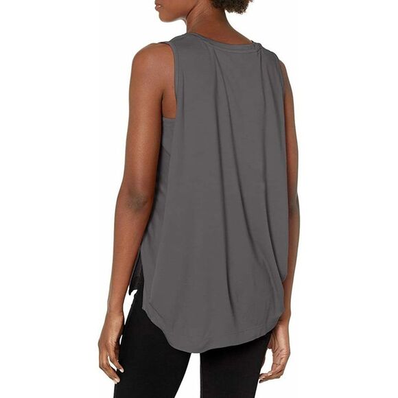 B NEW YORK Womens Draped Cape Back Loose Fit Sleeveless Scoop Neck Tank Top - Picture 2 of 2
